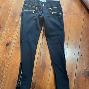 Michael KORS Zipper Black Skinny Jeans